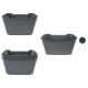 Set 3 cutii Livarno Home Deco din plastic, 1,8L, gri Set 3 cutii Livarno Home Deco din plastic, 1,8L, gri
