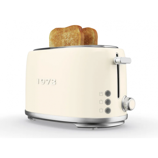 Prăjitor de pâine cu două fante crom retro 1973 »STR 980 A1« SILVERCREST (alb)
