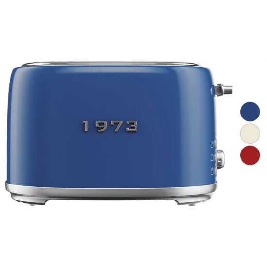 Prăjitor de pâine cu două fante crom retro 1973 »STR 980 A1« SILVERCREST (albastru)