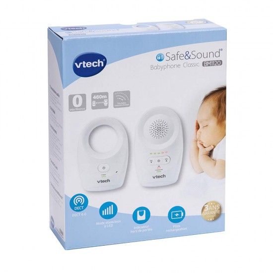 Monitor pentru bebeluși VTech BM1120 Classic, rază de acțiune de 460 m Monitor pentru bebeluși VTech BM1120 Classic, rază de acțiune de 460 m