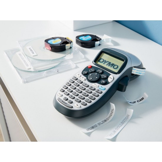 Aparat de etichetare cu tastatură ABC, ecran lat  + 4 baterii AA, DYMO LetraTag LT-100H