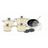 Set vase de gatit Royal line RL-1232 acoperite cu marmura ,12 piese (crem)