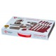 Set cutite din inox, suport magnetic, 6 piese, Royalty Line, rosu Set cutite din inox, suport magnetic, 6 piese, Royalty Line, rosu