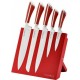 Set cutite din inox, suport magnetic, 6 piese, Royalty Line, rosu Set cutite din inox, suport magnetic, 6 piese, Royalty Line, rosu